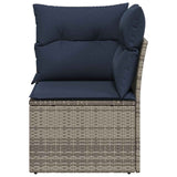 Garden Sofa with Cushion Grey 62 x 62 x 69 cm Poly Rattan 366148