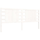 Bed Frame without Mattress White 200x200 cm Solid Wood Pine 3192837