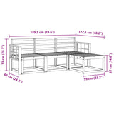 Outdoor Sofa Set 4 pcs Natural 3366227