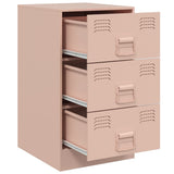 ZNTS Bedside Cabinet Pink 34.5x39x62 cm Steel 841777