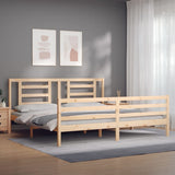 Bed Frame without Mattress 200x200 cm Solid Wood 3194721