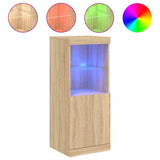 Sideboard with LED Lights Sonoma Oak 41x37x100 cm 836688
