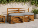 Bench Cushions SOEST 2 pcs 100% Polyester Grey 110 x 40 x 8 cm 949699