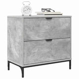 Bedside Table Concrete grey 63.5 x 36 x 61 cm Engineered wood 883467