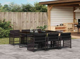 Garden Dining Set Black 3211627