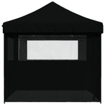 ZNTS Foldable Party Tent Pop-Up with 4 Sidewalls Black 4005030