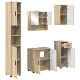 Bathroom Furniture Set 5 pcs Sonoma Oak Engineered wood & Metal 3392995