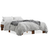 Bed Frame without Mattress Smoked Oak 140x200 cm 845859
