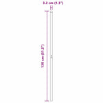 Fence Posts 12 pcs Silver 130 cm Powder-coated steel 42012790