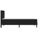 Bed Frame with LED Strip Lights Black 90 x 190 cm Faux Leather 3415283