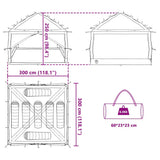 Inner Tent 7-Person 7-Person 300 x 300x 250 cm Grey and Orange 42004064