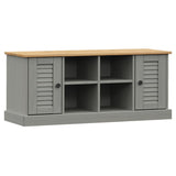 Shoe Bench VIGO Grey 106x35x45 cm Solid Wood Pine 353180