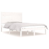 Bed Frame without Mattress White 140x190 cm Solid Wood 3104589