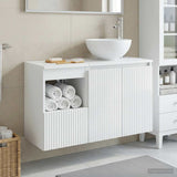 Bathroom Furniture Set 2 pcs High Gloss White Engineered Wood 3404028
