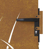 Garden Gate 85x175 cm Corten Steel Grass Design 153224