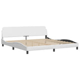 Bed Frame without Mattress "Zadar" White 200x200 cm Faux Leather 3208206