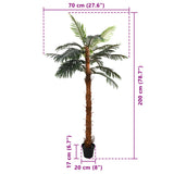 Artificial Cocuspalm Tree Green 70 x 20 x 200 cm 42042066