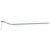Retractable Awning Manual White 500 x 350 cm Fabric 3331537