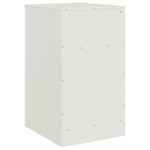 ZNTS Bedside Cabinet White 34.5x39x62 cm Steel 841773