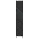 Cabinet Set 2 pcs Black 33 x 34.5 x 90 cm Engineered Wood 3416647