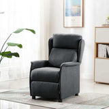 Recliner Chair Dark Grey 66.5 x 94 x 101.5 cm Polyester 340153