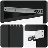 Wall-Mounted Side Table Black 59 x 34.5 x 17 cm Engineered Wood 898996