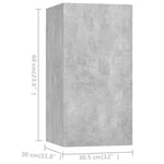 6 Piece TV Cabinet Set Concrete Grey Engineered Wood 3079118
