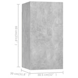 6 Piece TV Cabinet Set Concrete Grey Engineered Wood 3079099
