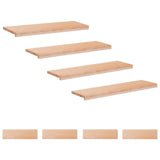 Stair Treads 8 pcs 100 x 25 x 2 cm Natural Solid Beech Wood 3446259