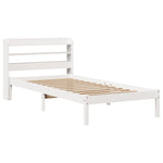 Bed Frame without Mattress White 90x200 cm Solid Wood Pine 3306536