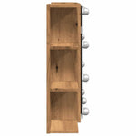 ZNTS Mirror Cabinet with LED Artisan Oak 70x16.5x60 cm 857004