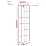 Sliding Door with Hardware Set Black 76x205 cm ESG Glass 3375853