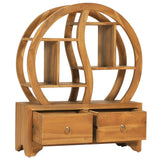 Cabinet with Yin Yang Shelf 68x26x83 cm Solid Teak Wood 320773