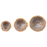 Planter Basket GENDT 3 pcs Natural Brown Kubu Rattan 42020956