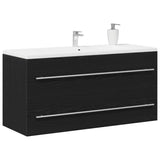 Bathroom Sink Cabinet Black Oak 100x38.5x48 cm Engineered Wood 862538