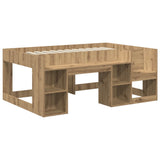 Kids'Bed Frame with Storage Artisan Oak 80 x 160 cm 3422626