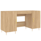 Desk Sonoma Oak 140x50x75 cm Engineered Wood 829535