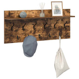 Wall-Mounted Coat Rack with Shelf Smoked Oak 100 x 40 x 12 cm 874447