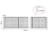 Gabion with 3.5 mm Wire and 5x5 cm Mesh 1100x30x100 cm 3462256