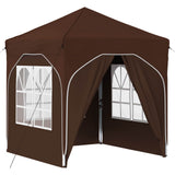 Pop-up Party Tent 192 x 192 x 245 cm Brown 42019841