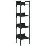 Bookshelf 4-Tier Black 35x30x138.5 cm Engineered Wood 838848