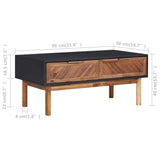 Coffee Table 90x50x40 cm Solid Acacia Wood and MDF 289908