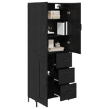 Highboard Black Oak 69.5 x 34 x 180 cm Engineered Wood 3416137