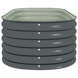 Garden Raised Bed 160x80x44 cm Galvanised Steel Grey 45529