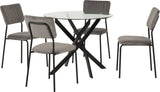 ZNTS Sheldon Round Glass Top Dining Set 400-401-286