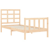 Bed Frame without Mattress Small Single Solid Wood Pine 3192061