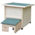 ZNTS @pet Hedgehog House XL 53x65x52cm Wood White 447626