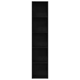 Book Cabinet Black Oak 40x30x189 cm Engineered Wood 862469