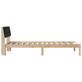 Bed frame Brown and black 100 x 200 cm Solid pine wood 878701