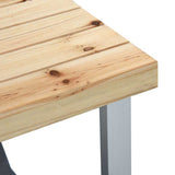 47687 Folding Camping Table with 4 Seats Steel Aluminium
